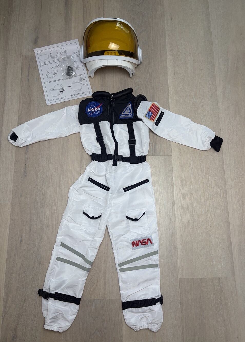 Spooktacular Creations Astronaut Costume Kids S 5-7 NASA Helmet Halloween